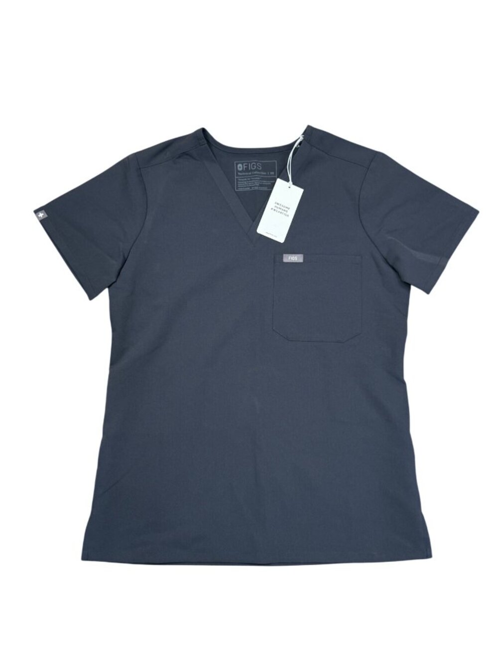 Figs Catarina One-Pocket Scrub Top XS Navy Technical Collection NWT